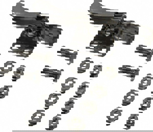 Manual Hold-Down Toggle Clamp: Vertical, 100 lb Capacity, U-Bar, Flanged Base